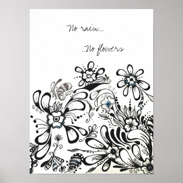 Póster No rain, No flowers poster (Frente)