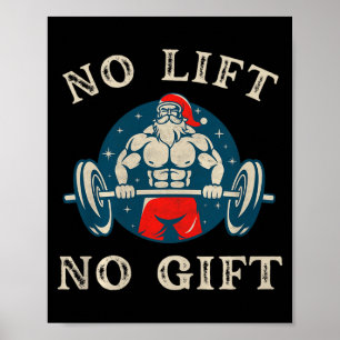Póster No Regalo No Levantar Divertido Entrenamiento Sant