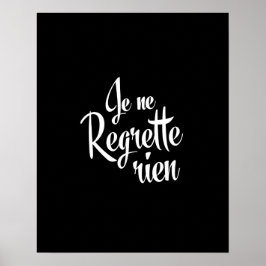 Póster No Regrets Je ne Regrette Rien