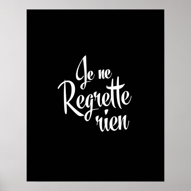 Póster No Regrets Je ne Regrette Rien (Frente)