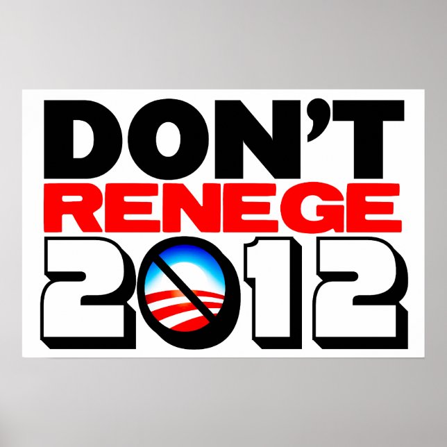 Póster No renegar 2012 (Frente)