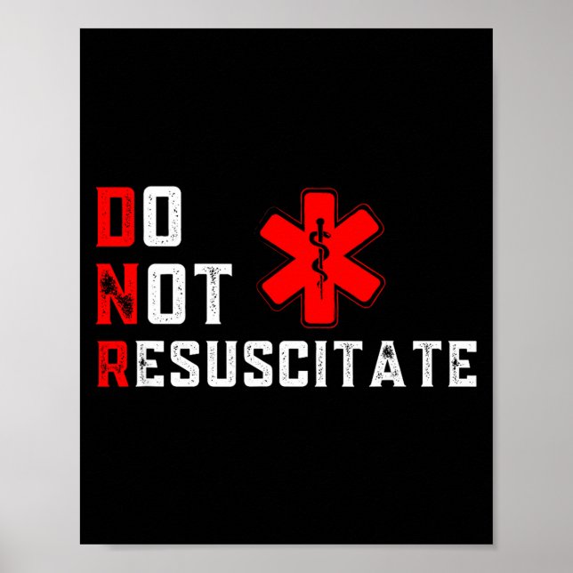 Póster No Resucitar Firmado Dnr (Frente)