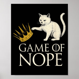 Póster No Reyes En América Gato Negro Divertido Pateando