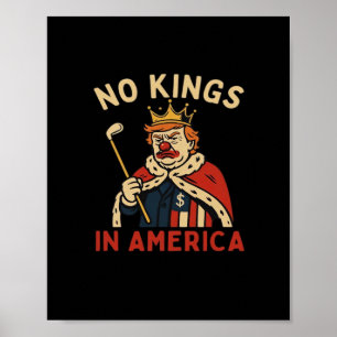 Póster No Reyes En América No Kings Day Vintage Clásico S