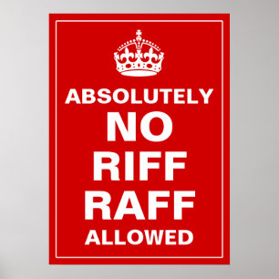 Póster No Riff Raff