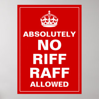 Póster No Riff Raff