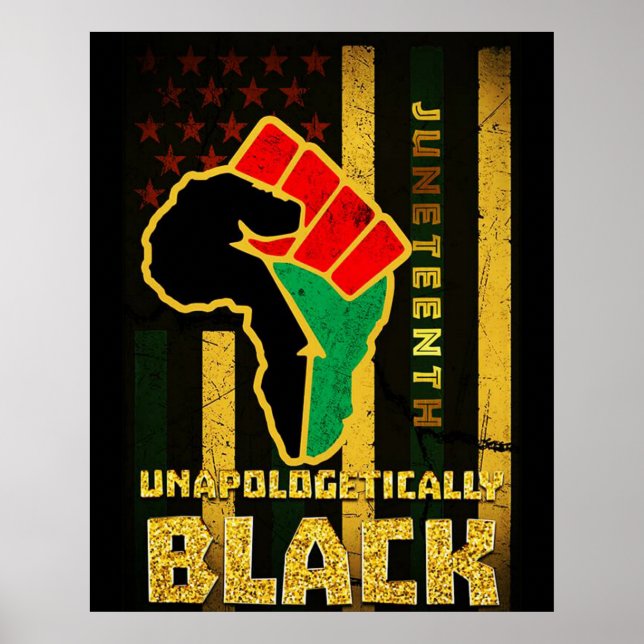 Póster No se arrepiente de los afroamericanos negros (Frente)