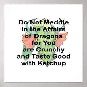 Póster No se entromete la cabeza del dragón negro