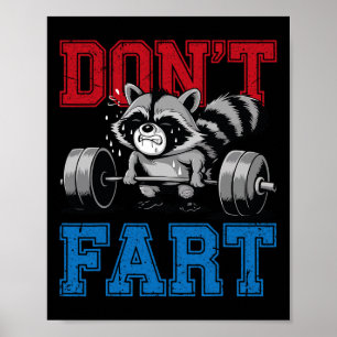 Póster No se fastidie el divertido peso del entrenamiento
