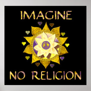Póster No se imagine ninguna religión