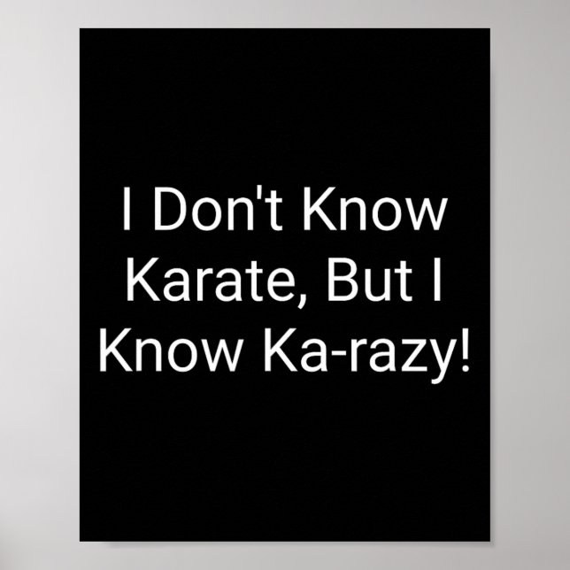 Póster No sé karate pero conozco Karazy (Frente)
