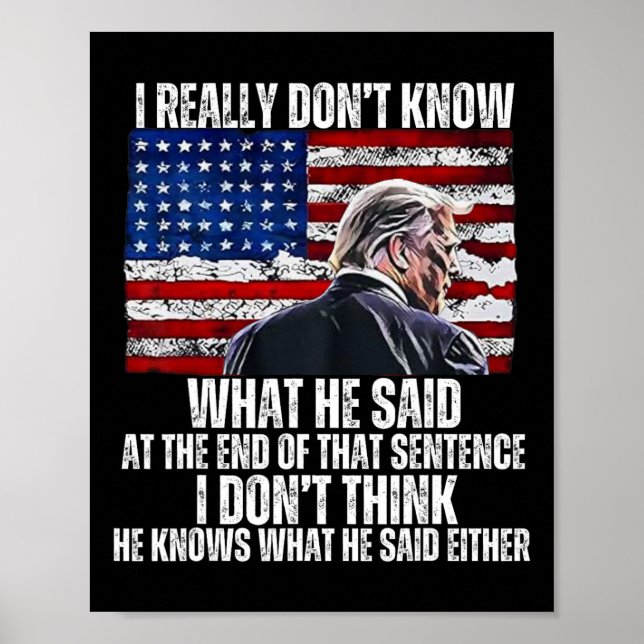 Póster No sé lo que dijo al final de ese Sentenc (Frente)