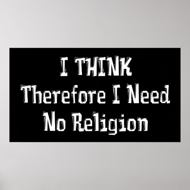 Póster No se necesita la religión (Frente)
