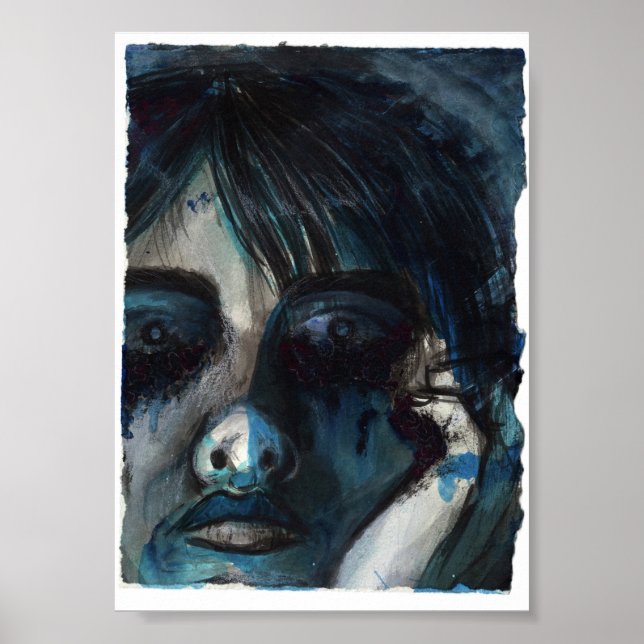 Póster No se puede dormir el Poster de acuarela (Frente)