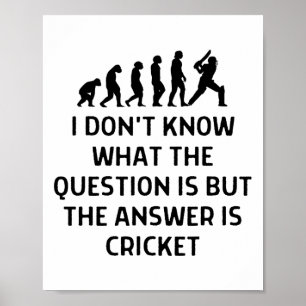Póster No sé qué pregunta es la respuesta Cricket Mujeres