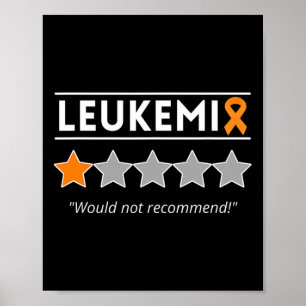 Póster No se recomienda la leucemia - Mes de Conciencia