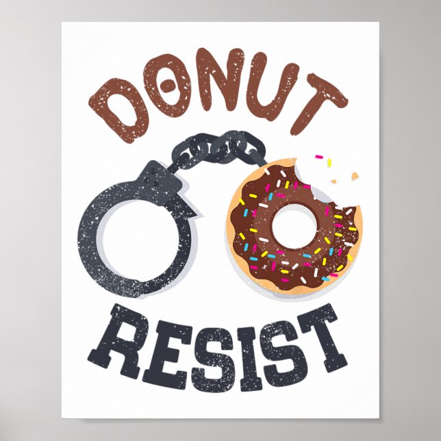 Póster No se resistan a esposar policía policial (Frente)