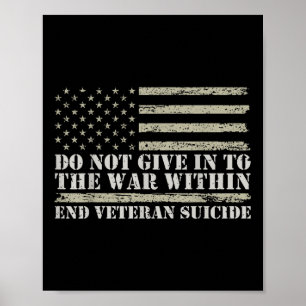 Póster No Se Rindan En La Guerra Dentro De Los Veteranos 