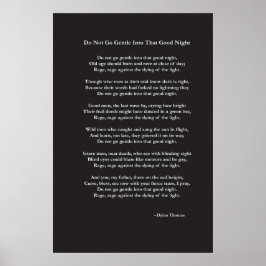 Póster No se vayan suaves poemas de Dylan Thomas