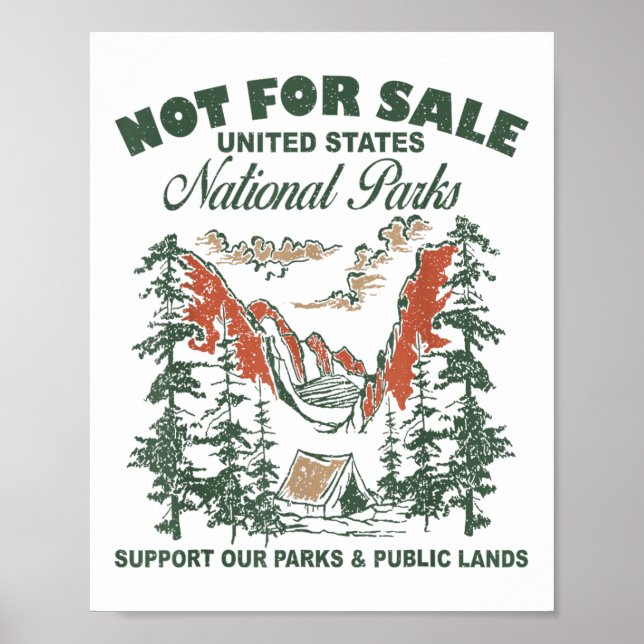 Póster No Se Venden Parques Nacionales Apoyen Nuestros Pa (Frente)