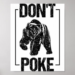 Póster No seas oso divertido _ Oso de superhéroe lindo re