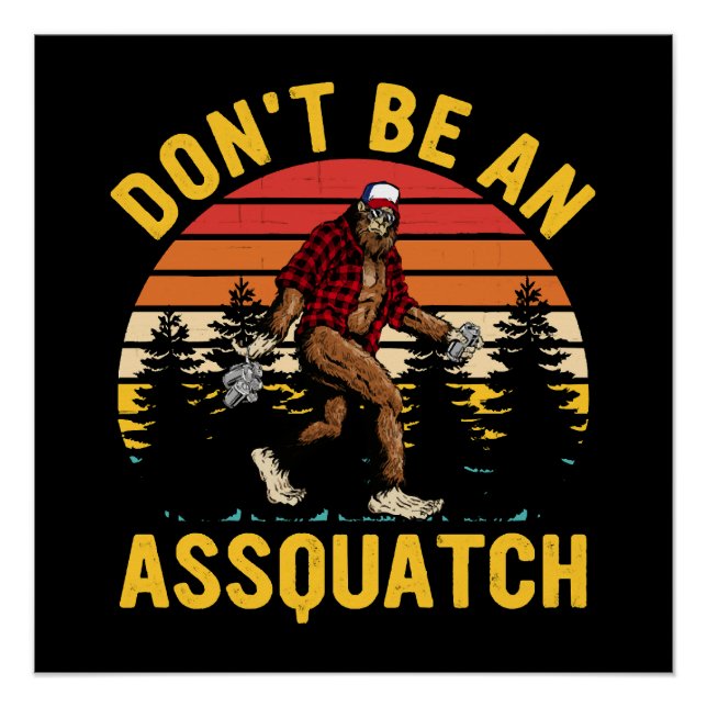 Póster No seas un Assquatch (Anverso)