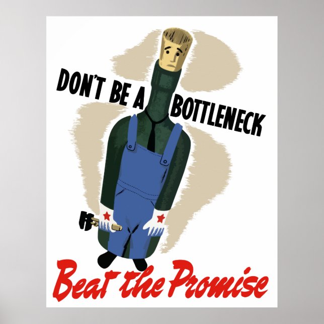 Póster No seas un cuello de botella (Frente)