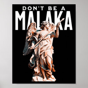 Póster No seas un griego gracioso de Malaka que dice una