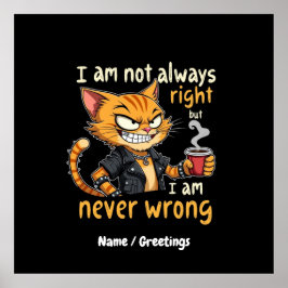 Póster No siempre estoy en lo cierto, pero nunca estoy eq