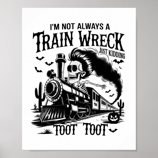 Póster No siempre soy un Halloween del accidente de tren (Frente)