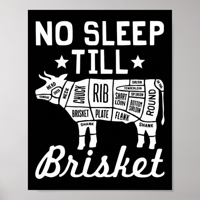 Póster No Sleep Til Brisket - Funny Bbq Beef Gift (Frente)