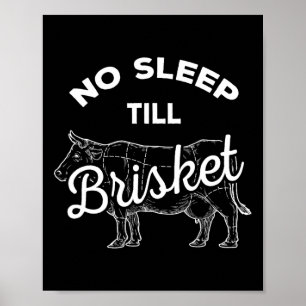 Póster No Sleep Til Brisket - Graciosa Bbq Bebe