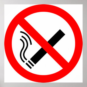 Póster NO Smoking Sign - UK Signage