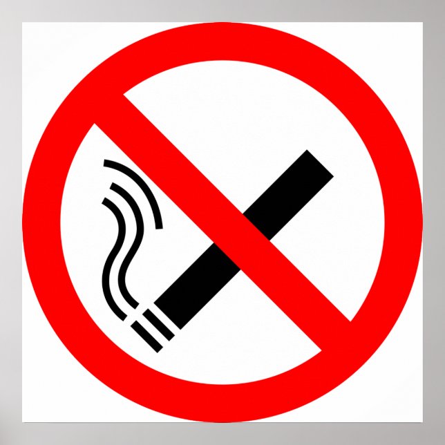 Póster NO Smoking Sign - UK Signage (Frente)