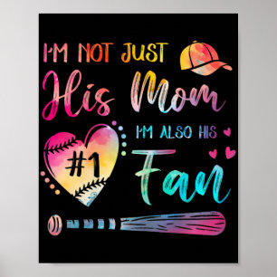 Póster No Sólo Su Mamá Soy Su Número Uno De Béisbol.
