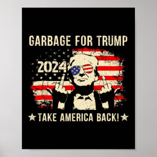 Póster No Somos Basura Votetrump 2025 partidario de Trump