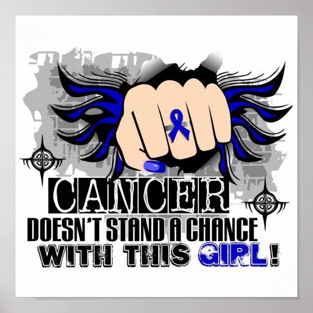 Póster No soporta una oportunidad de cáncer de colon (Frente)