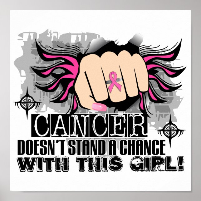Póster No soporta una oportunidad de cáncer de mama (Frente)