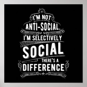 Póster No soy antisocial