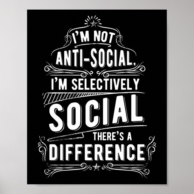 Póster No soy antisocial (Frente)