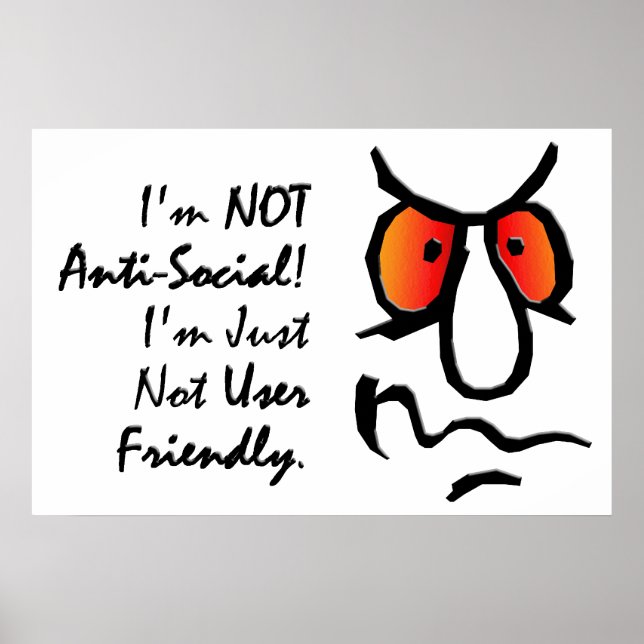 Póster No soy antisocial (2) (Frente)