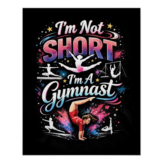 Póster No soy baja, soy gimnasta (Anverso)
