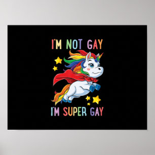 Póster No soy gay, estoy super orgullo gay, Bandera LGBT