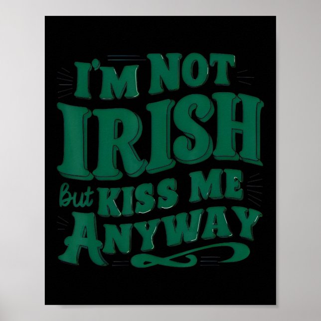 Póster No soy irlandés, pero bésame de todos modos (Frente)