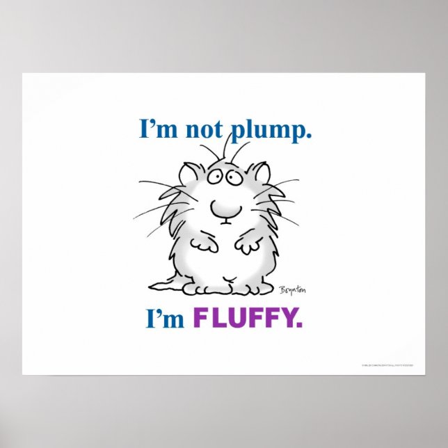 Póster NO SOY PLUMP, SOY poster DE FLUFFY de Sandra Boynt (Frente)