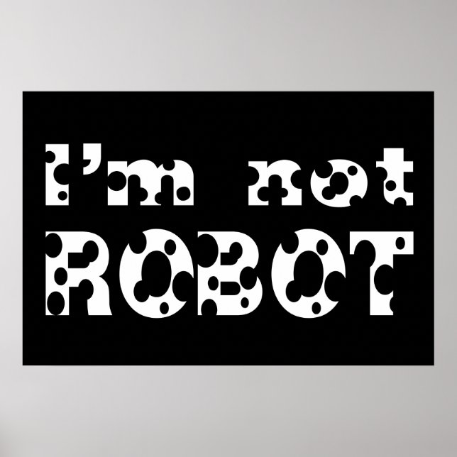 Póster No soy robot (Frente)