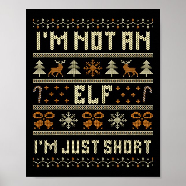 Póster No soy un elfo, sólo un partido de Navidades diver (Frente)