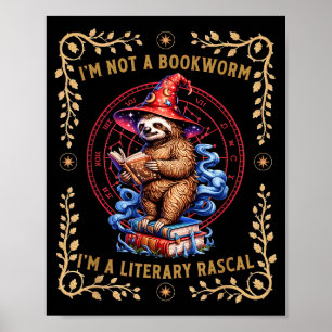 Póster No soy un ratón de biblioteca, soy un perezoso tra