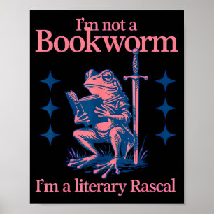 Póster No soy un ratón de biblioteca, soy una rana bribon