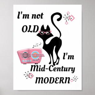 Póster No Soy Vieja Im Modern Retro Cat & amp; R